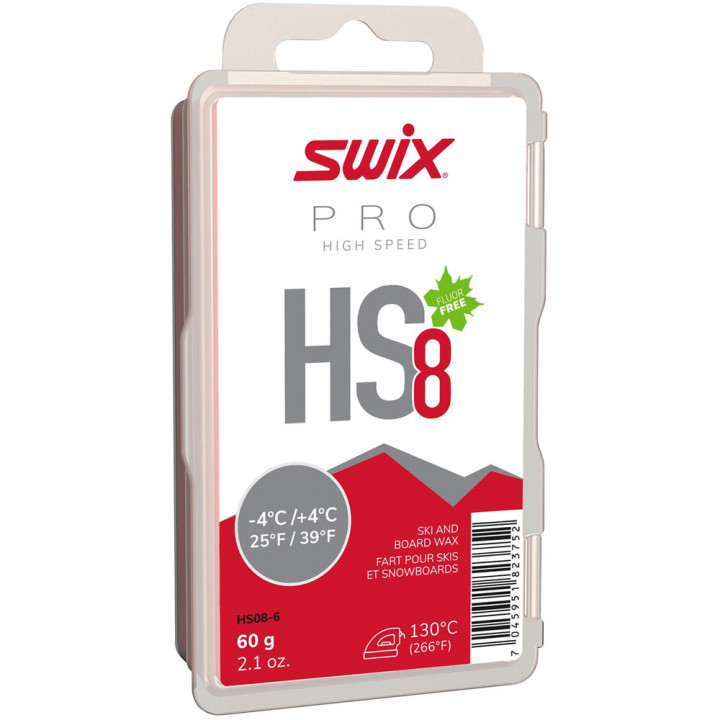 Парафин Swix HS8 Red(-4+4) 60 гр